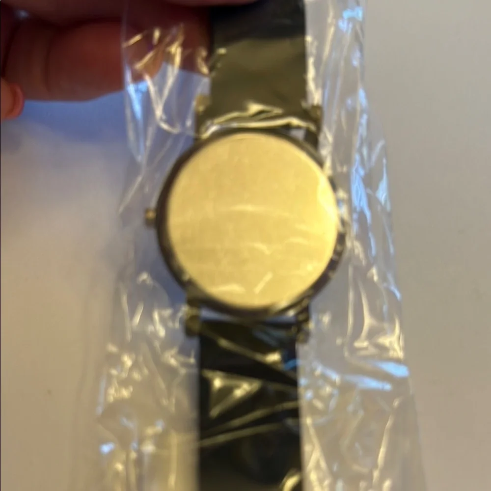 English Bulldog Face Watch, Black Runner Strap, adjustable, needs battery, NWT